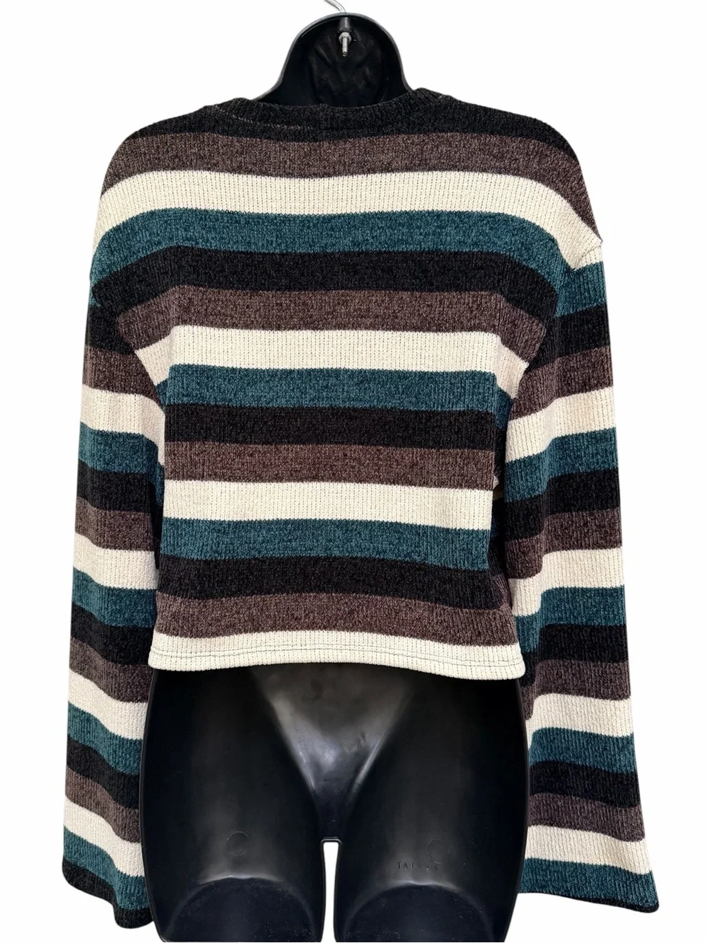 Urban Renewal Urban Outfitters Striped Chenille Bell Sleeve Sweater M